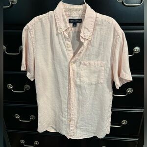 J Crew Pink Linen Shirt in Size Small